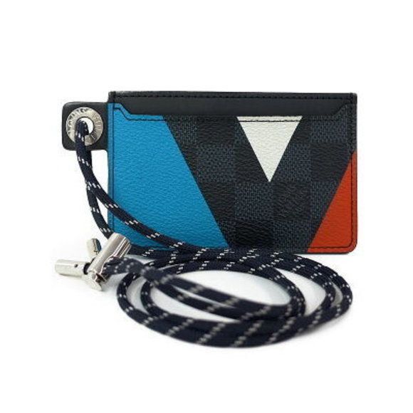 Louis Vuitton Cobalt Blue Porte Carte Cord Case - Picture 1 of 8